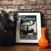 THE GLAMOUR OF MANCHESTER ART PRINT -  A2 + A1 CUSTOM SIZE