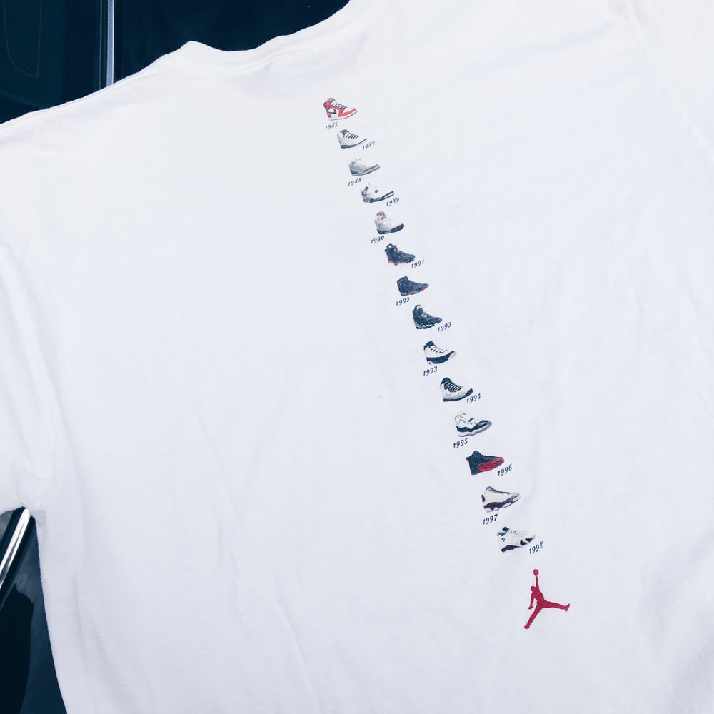 Image of Original 1998 Nike Air Jordan 14 Accomplishments Tee.