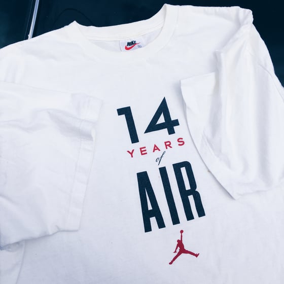 Image of Original 1998 Nike Air Jordan 14 Accomplishments Tee.