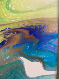 Image 3 of Chartreuse green/blue flow