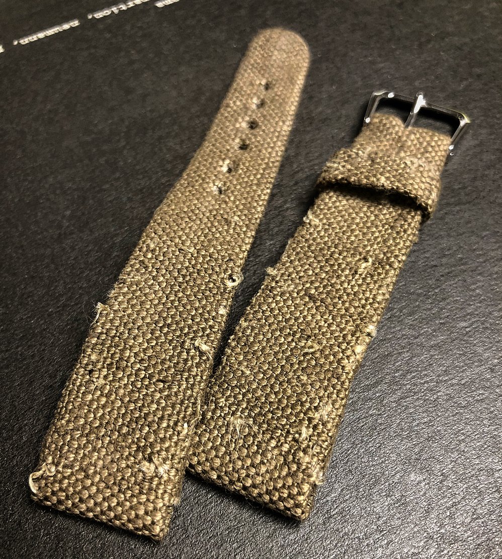 Military canvas 2025 watch strap