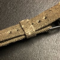 Image 3 of Hand-rolled rembordé military canvas watch strap