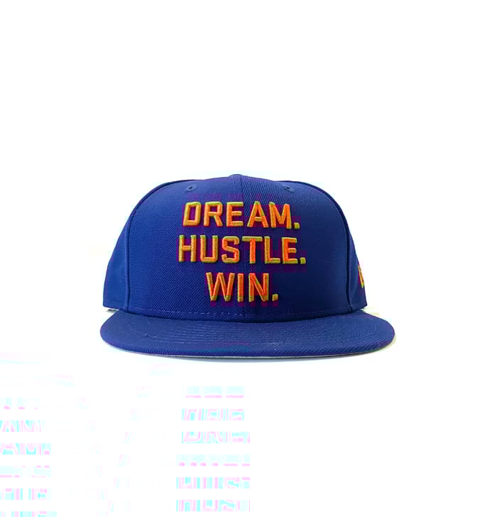 Image of 2520 X NEW ERA DREAM. HUSTLE. WIN. 9FIFTY SNAPBACK - LIGHT ROYAL