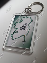 Image 1 of Ireland Rosary Beads Keyring. 