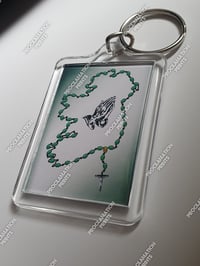 Image 2 of Rosary Beads Map Of Ireland A3 Print.