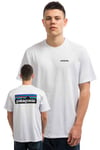 Mens White PATAGONIA P-6 Logo T Shirt Medium BRAND NEW WITH TAGS