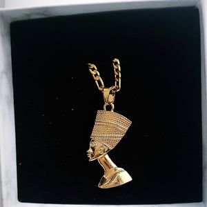 Image of QUEEN NEFERTITI GOLD PLATED NECKLACE 