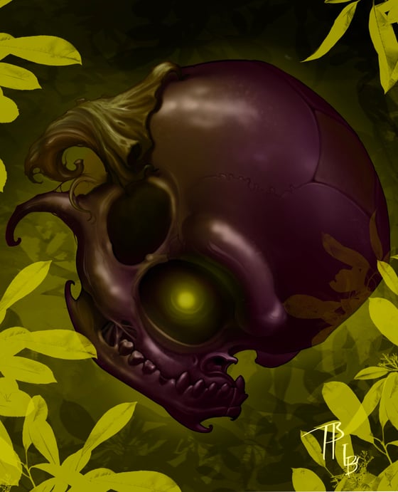 Image of Eggplant Skull with Lindsay Bug Baker !