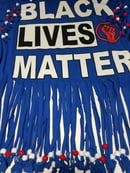 Image 3 of Black Lives Matter Beaded Upcycled USA Statement T-Shirt 