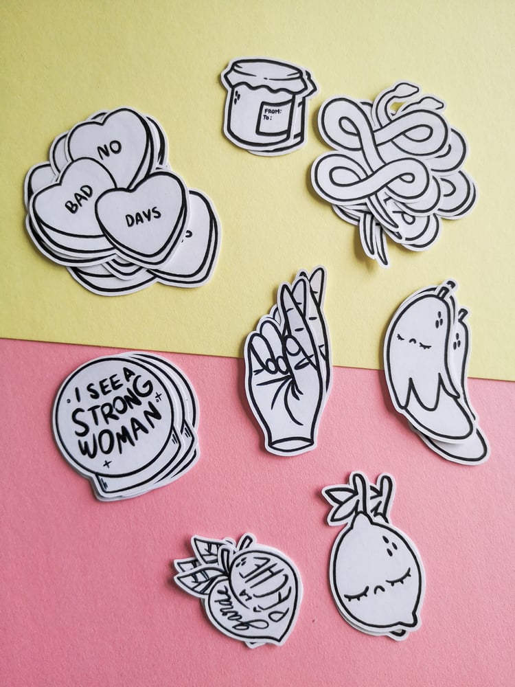 Image of Lot de stickers - Sweet or Witch