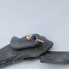 Gold cluster ring - Sapphire