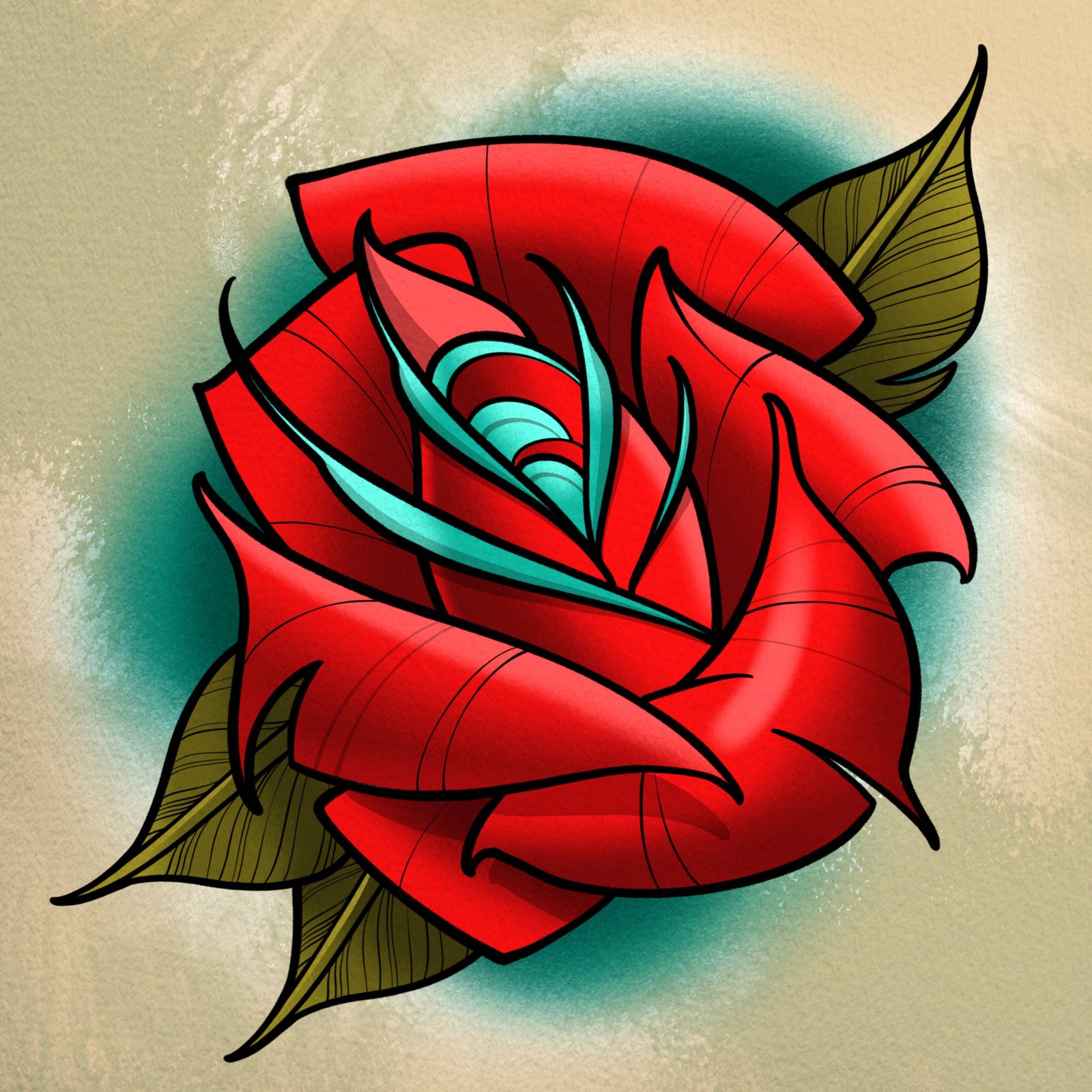 Vintage Garden Rose Combination by Anali De Laney TattooNOW