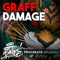 Image 1 of Graff Damage Procreate Brush Set