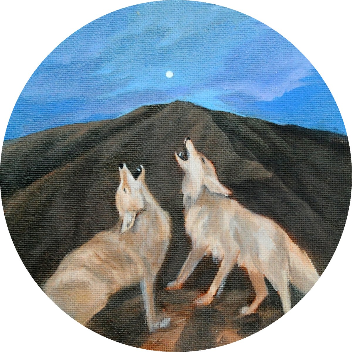 Coyotes Print - From Original Oil Painting | Moni Ellee Art