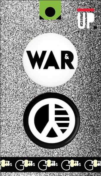 Image of War and Peace - 2pc Button Classic - 1-inch Round ✌🏼✨
