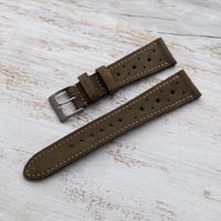 Image 1 of Hunter Green Suede Racing Strap
