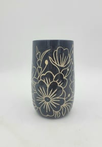 Image 2 of Black Cosmo Flowers Mug