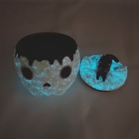 Image 9 of Glow In Dark Kitten Skull Mini Jewelry Box white gold version