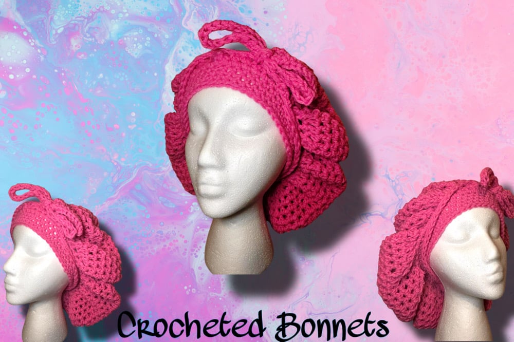 Image of Jumbo Crochet Bonnet 