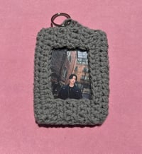 Image 1 of Grey Crochet Card Holder!