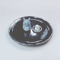 Image 3 of Totoro Trinket Dish White Gold Version (3.5 Inches In Length) 