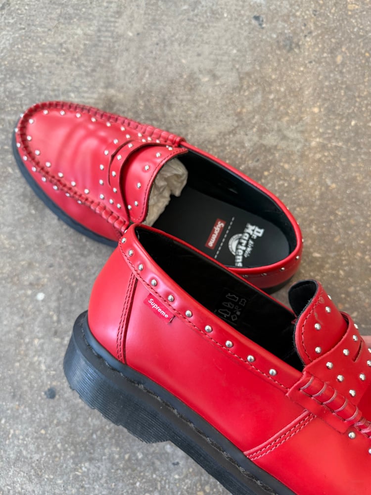 Image of Supreme Dr Martens Studded Penton Loafers 