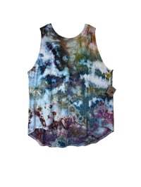 Image 2 of 3XL Luxe Knit Tank in Earthy Watercolor Ice Dye