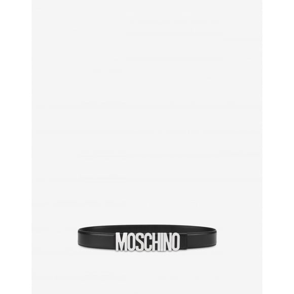 Image of NWT MOSCHINO Calfskin Belt with Logo