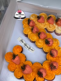 Image 1 of  Double Row Pull Apart Cupcake Cake - Letters