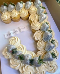 Image 5 of  Double Row Pull Apart Cupcake Cake - Letters