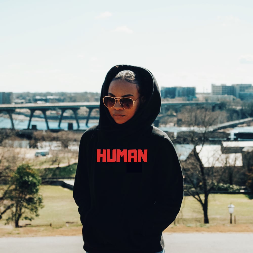 Image of “Human” Hoodie | Red Text