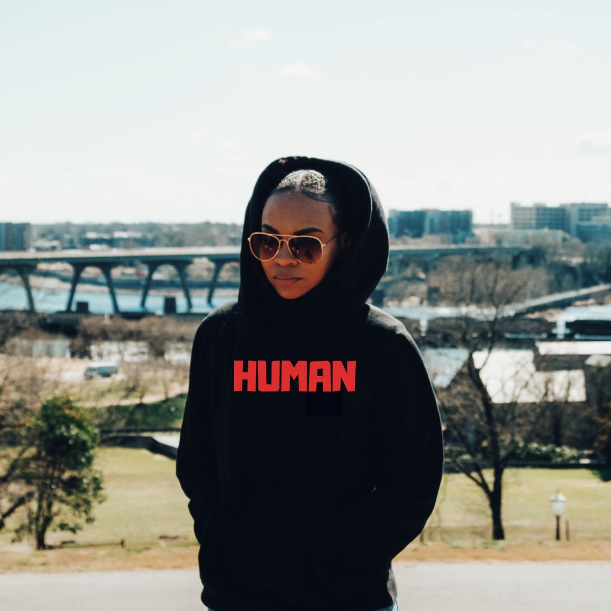 Image of “Human” Hoodie | Red Text