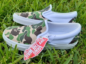 Custom Camo Slip On Vans 