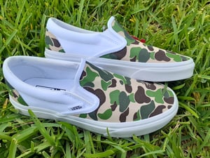 Custom Camo Slip On Vans 