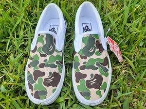 Custom Camo Slip On Vans 