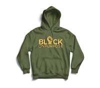 Adult Military Green Gold "Black On Purpose" Hoodie