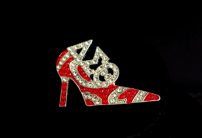 Image of Delta Red Shoe Brooch 