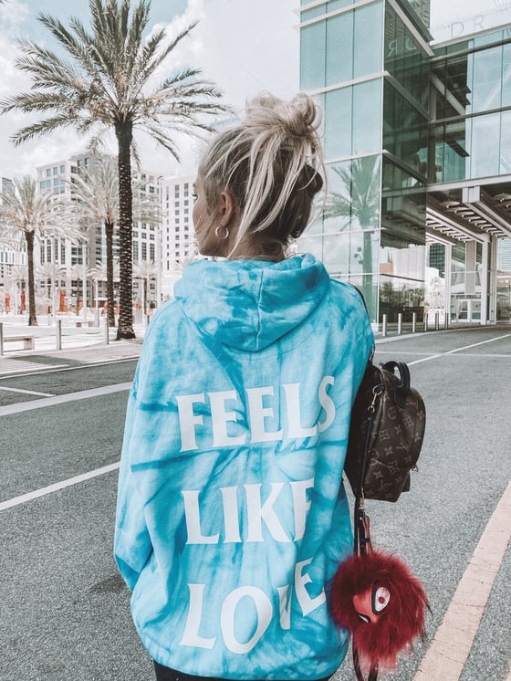 Image of Feels Like Love  Tie Dye Summer Hoodie.