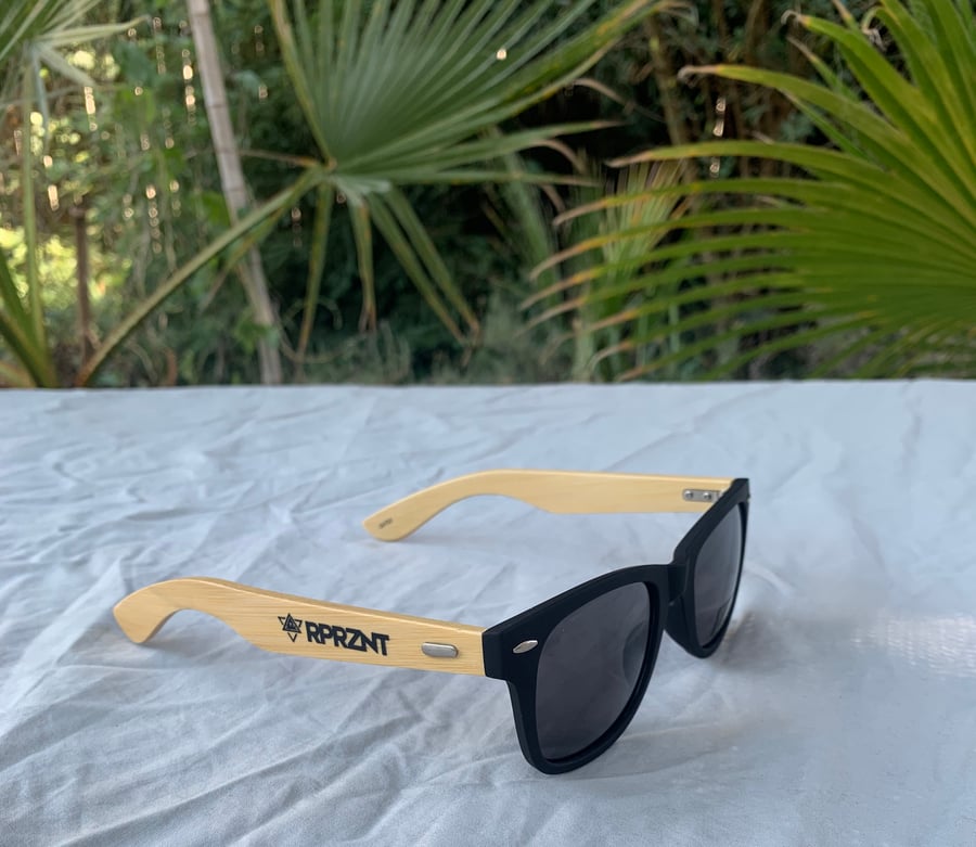 Image of Limited bamboo-black sunglasses 