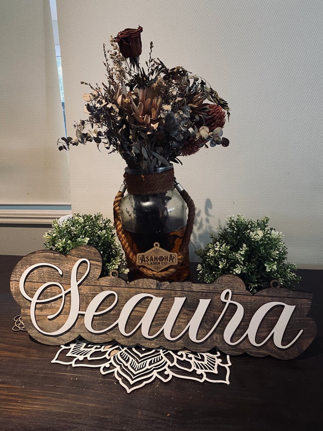 Recycled Timber Look Name Plaque