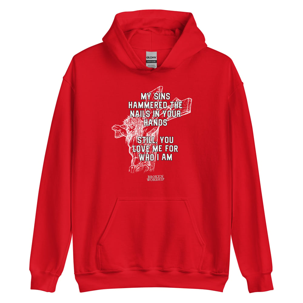 Image of Forgiven Poem Cross Hoodie (Multiple Colors)