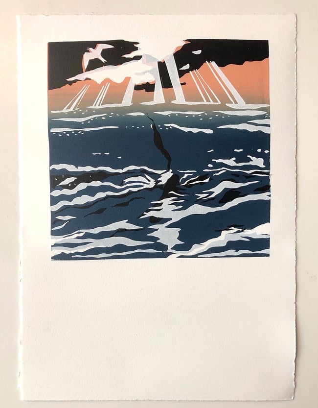 Wave Project - Sunrays screen print