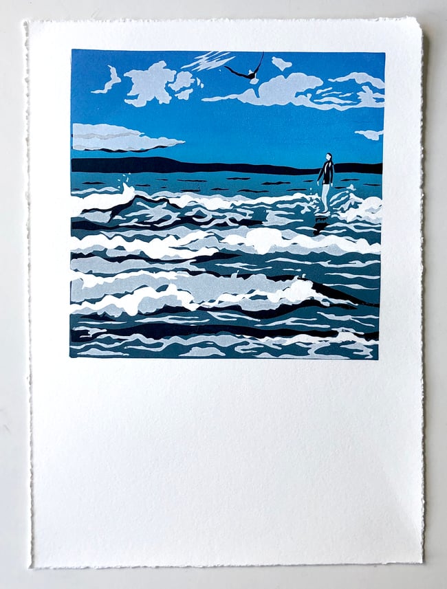 Wave Project - Sunny laid back surf screen print
