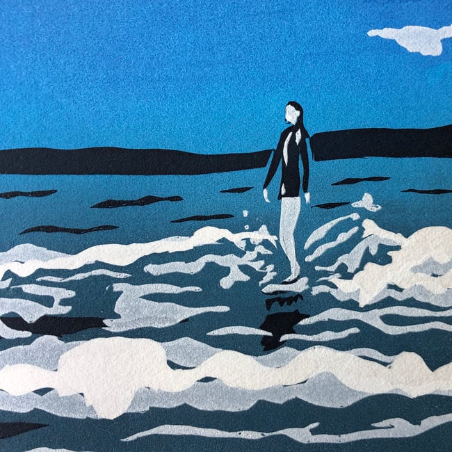 Wave Project - Sunny laid back surf screen print