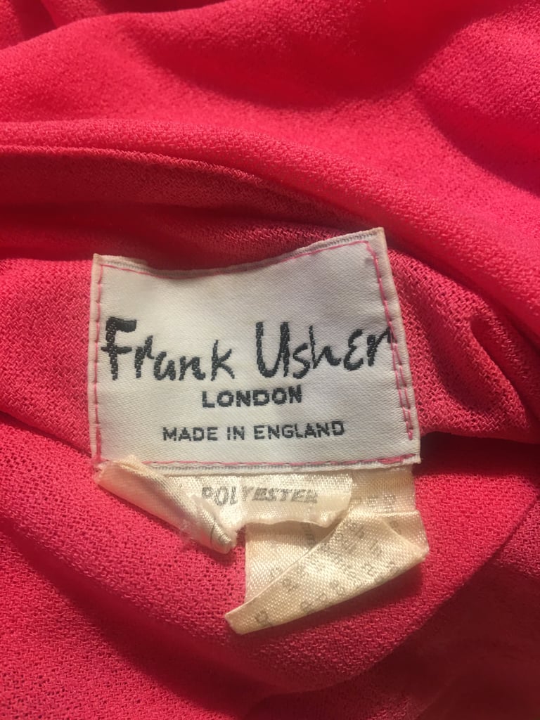 1980’s shocking pink crepe dress Image 5