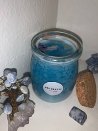 Image 3 of BLUE EUCALYPTUS SAGE infused w/ Lapis Lazuli  CANDLE