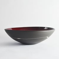Image 3 of black and red serving bowl