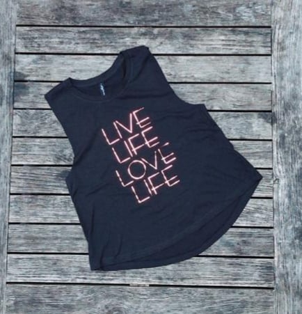 Image of LIVE LIFE LOVE LIFE LADIES LIGHT WEIGHT MUSCLE TANK