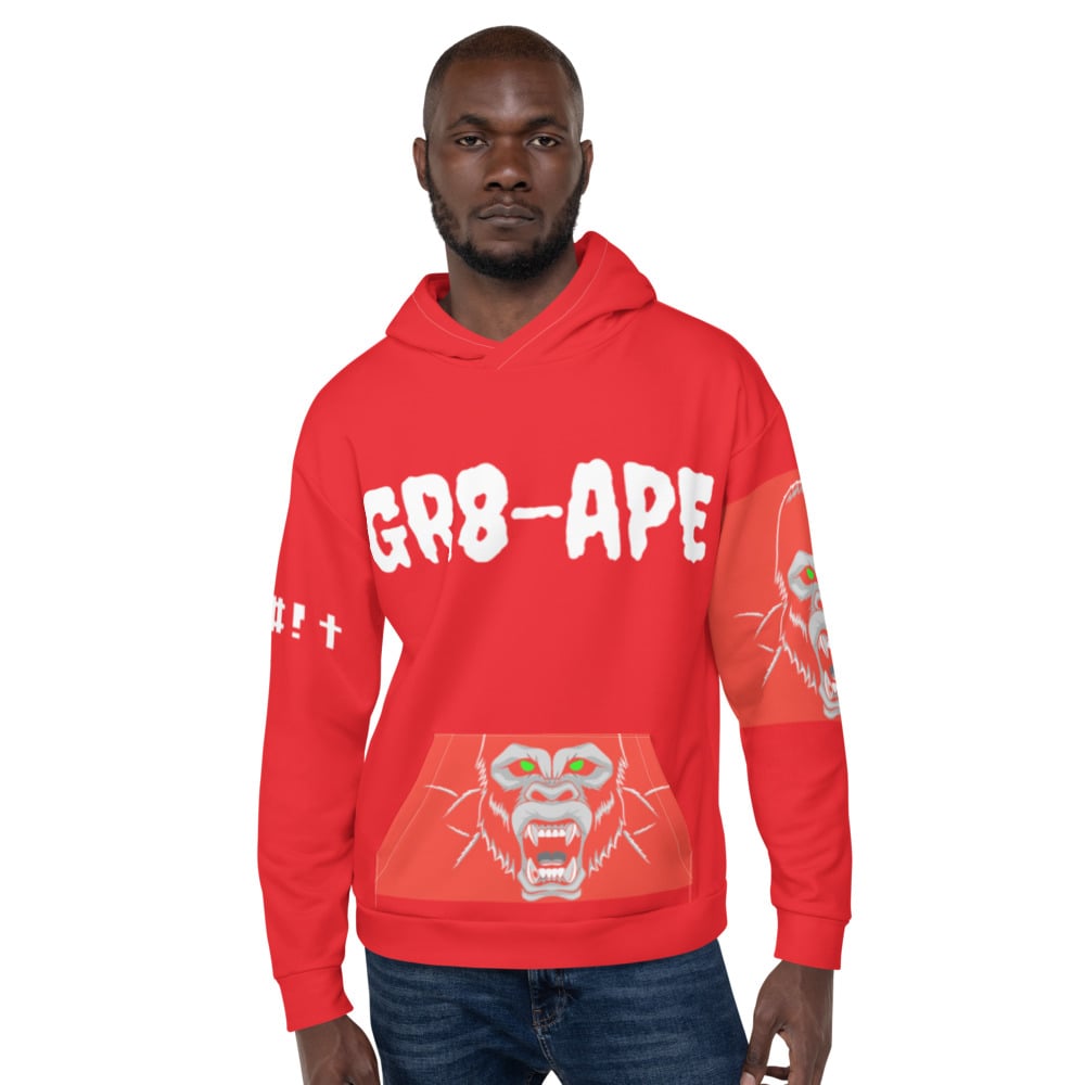 Red cheap ape hoodie