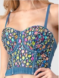 Image 2 of BARBIE GIRL CRYSTAL STONE BUSTIER